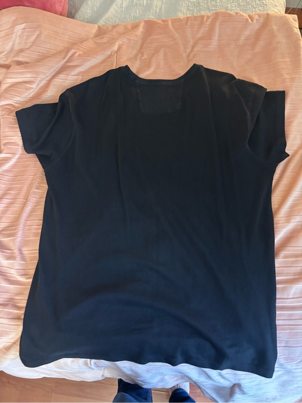 John Varvatos Black Tee with Red Graphic Script - Picture 3 of 3